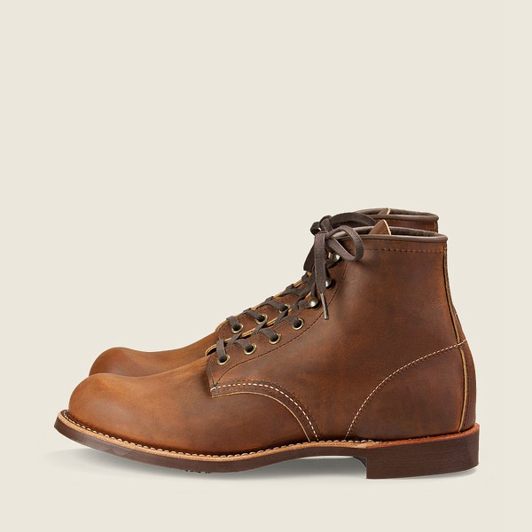Red Wing Heritage Boots Brown - Red Wing Mens Blacksmith - 6-inchr Rough & Tough Leather - MSTPJ-869